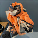 Warm Winter Scarf Cashmere Women Pashmina Design Print Shawls Wrap Female Thick Blanket Soft Bufanda Stoles 2022 Fashion