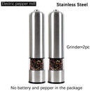 Automatic Salt Pepper Grinder Set Electric Plastic Ceramic Burr Mill For Herb Pepper Spice Adjustable Kitchen Grinding Gadgets