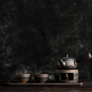 粗陶暖茶炉日式手工复古温茶器茶壶陶瓷功夫茶具暖茶套装