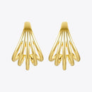 ENFASHION Geometric Lines Stud Earrings For Women Gold Color Metal Conch Earings Fashion Jewelry 2020 Gifts Kolczyki E201182