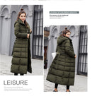 2022 new winter jacket women's warm fashion bow belt fox fur collar coat long dress women's thick coat
