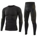 Warm Autumn Winter Long Sleeve Outdoor Thermal Underwear Set Fleece Slim Fit Army Tactical Hiking Military Clothes Top + Pants C