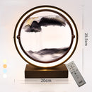 LED艺术减压流沙画沙漏摆件 360度旋转独特装饰沙画