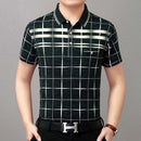 新款夏季Polo衫男士短袖Polo衫格子修身男装Polo衫健身街头Polo衫 1780