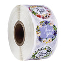 500pcs Round Labels Kraft Paper Thank You Sticker Dragees Candy Bag Flower Gift Box Cake Boxes and Packaging Wedding Stickers