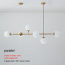 Modern Chandelier Brass Glass Ball Lighting For Living Room Dining Art Decoration Restaurant Black Hanging Lamp Home Lustre