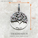 Amulet Magical Lucky Symbol Tree Flower Karma Whell Sun Bird Butterfly Pendants Jewelry 925 Sterling Silver Gift For Women Men