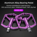 ROCKBROS MTB Cycling Ultralight Pedal Bike Bicycle Sealed DU Bearing Pedals Aluminum Alloy CRMO Non-slip Cleat Bike Part Pedals