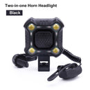 WEST BIKING 140dB Bike Bell 4 Lamp Cycling Light 1200mAh Electric Horn Waterproof USB Charging Doorbell Loud Alarm Bicycle Bell