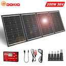 Dokio 全黑太阳能板 200W 18V 中国 可折叠 12V 控制器 太阳能电池板 房车 RV 汽车 18V
