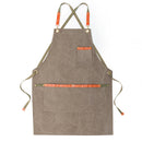 New Durable Goods Heavy Duty Unisex Canvas Work Apron with Tool Pockets Cross-Back Straps Adjustable For Woodworking Painting