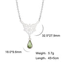 LIKGREAT Celtics Knot Wicca Triquetra Pendant Necklace Pearl Crystal Rhinestone Chain Choker Necklaces for Women Vintage Jewelry