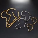 Anniyo African Map Big Earrings Exaggerate Larger Earring Stud Africa Ornaments Traditional Ethnic Hyperbole Jewelry