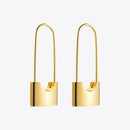 ENFASHION Wholesale Lock Drop Earrings For Women Gold Color Stainless Steel Dangle Earings Fashion Jewelry Gifts Brinco E5282