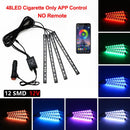 NLpearl APP Car Interior Ambient Light Neon LED Strip Foot Light with USB Wireless Remote Music Auto Atmosphere Decorative Lamp