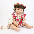 55cm Full Silicone Body Reborn Baby Doll Toy For Girl Vinyl Newborn Princess Babies Bebe Bathe Accompanying Toy Birthday Gift