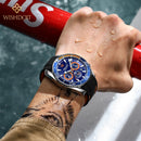 WISHDOIT 2021 New Fashion Diving Watch Men's Blue Top Brand Luxury Stainless Steel Waterproof Leisure Sports Quartz Men's Watch