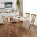 Minthome 简约桌旗 纯色手工流苏棉麻桌布 家用茶几旗