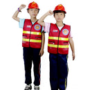 儿童消防员角色扮演小消防员服装男孩儿童万圣节狂欢派对服装