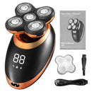 IPX7 防水电动剃须刀 男士胡须毛发修剪器 可充电光头剃须机 LCD 显示屏 理容套件