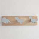 Kids Room Decorative Wooden Hooks White Bunny Dinosaur Natural Wood Hooks For Baby Boys Kids Nursery Room Storage Decoration