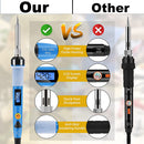 Upgrade 80W Electronic Soldering Iron Set Adjustable Temperature Fast Heating Welding Tools LCD Digital Solder Iron wire flux