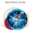 Seno Ocean Star钢带女士腕表时尚水晶女式石英Relogio Feminino女款Montre Reloj Mujer Zegarek Damski