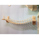 Roped Cat Bridge Climbing Frame Wall Mounted Wood Cat Tree House Bed Sisal Scratching Post Jumping Bridge Pet Furniture 90cm