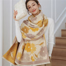 Warm Winter Scarf Cashmere Women Pashmina Design Print Shawls Wrap Female Thick Blanket Soft Bufanda Stoles 2022 Fashion