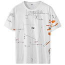 HIO HOP LOOSE 男士T恤休闲印花2022夏季短袖黑白T恤加大码L-6XL 7XL 8XL 9XL