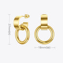 ENFASHION Curved C Circle Drop Earrings For Women Gold Color Stainless Steel Geometric Earings Fashion Jewelry 2020 Gifts E1183