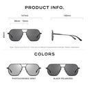 CAPONI 男士太阳镜 变色偏光太阳镜 护眼防紫外线 时尚复古眼镜 gafas de sol BS8692