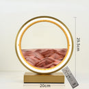 LED艺术减压流沙画沙漏摆件 360度旋转独特装饰沙画