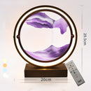 LED艺术减压流沙画沙漏摆件 360度旋转独特装饰沙画