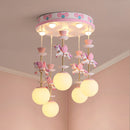 SANDYHA Nordic Simple Chandelier Boys Girls Bedroom Dreamlike Unicorn Hanging Lamp Creative LED Children&