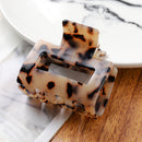 Fashion Leopard Print Hair Claws Geometric Hair Clamp Grab Hair Styling Hair Clips for Women Girls Hairpin Hair Accessories