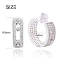 SHADOWHUNTERS Authentic 925 Sterling Silver Move Stones Women Stud Earrings Geometry Silver 925 Trendy Jewelry Making Wholesale