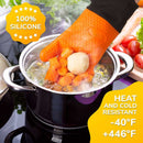 2pcs Food Grade Thick Heat Resistant Silicone Glove BBQ Grill Gloves Kitchen Barbecue Oven Cooking Mitts Grill Baking Gloves