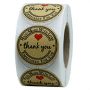 500pcs Round Labels Kraft Paper Thank You Sticker Dragees Candy Bag Flower Gift Box Cake Boxes and Packaging Wedding Stickers