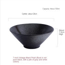 Japanese creative tableware set, commercial bamboo hat ceramic bowl, household large ramen, rice, noodles, soup bowl
