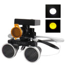 Dental Loupes Dental Magnifier Dental Lab Medical Loupes Magnification Binocular 2.5/3.5x420 Headlight Headlamp 5W Set Metal Box