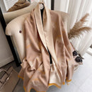 Warm Winter Scarf Cashmere Women Pashmina Design Print Shawls Wrap Female Thick Blanket Soft Bufanda Stoles 2022 Fashion