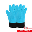 2pcs Food Grade Thick Heat Resistant Silicone Glove BBQ Grill Gloves Kitchen Barbecue Oven Cooking Mitts Grill Baking Gloves