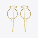 ENFASHION Curve Line Ear Cuff Clip On Earrings For Women Gold Color Big Earcuff Earings Without Piercing Jewelry Kolczyki E1124