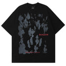 Summer Short Sleeve T Shirts Men Hip Hop People Shadow Print T Shirt Streetwear Harajuku Casual Cotton Tops Tees New 100% Cotton