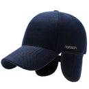 Wholesale Golf Hat Outdoor Thicken Warm Men Dad Hat Knitted Design Snapback Hat Sunscreen Visor Brim Shade Snapback Hat Earmuffs