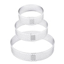 6 8 10 CM Stainless Steel Tart Mold Ring Tartlet Cake Mousse Molds Cookies Pastry Circle Cutter Pie Ring Perforated