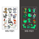 Tattoo Stickers Luminous Child Kid Temporary Fake Tattoos Glow Paste on Face Arm Leg for Children Body Art Mermaid Sticker