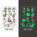 Tattoo Stickers Luminous Child Kid Temporary Fake Tattoos Glow Paste on Face Arm Leg for Children Body Art Mermaid Sticker