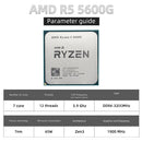 AMD 锐龙 5 5600G R5 5600G 3.9GHz 六核十二线程 65W CPU 处理器 L3=16M 100-000000252 AM4 插槽 无风扇